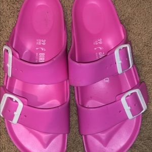 pink waterproof birkenstock’s